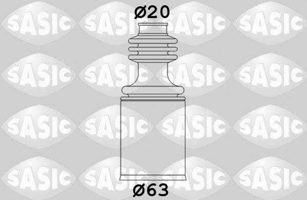 SASIC Faltenbalgsatz Antriebswelle Innen passend für PEUGEOT 106 II Schrägheck (1A, 1C) 2003421