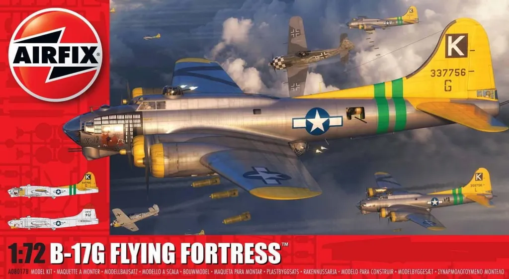 Boeing B17G Flying Fortress 1:72 Airfix : Maquette avec Détails Cockpit