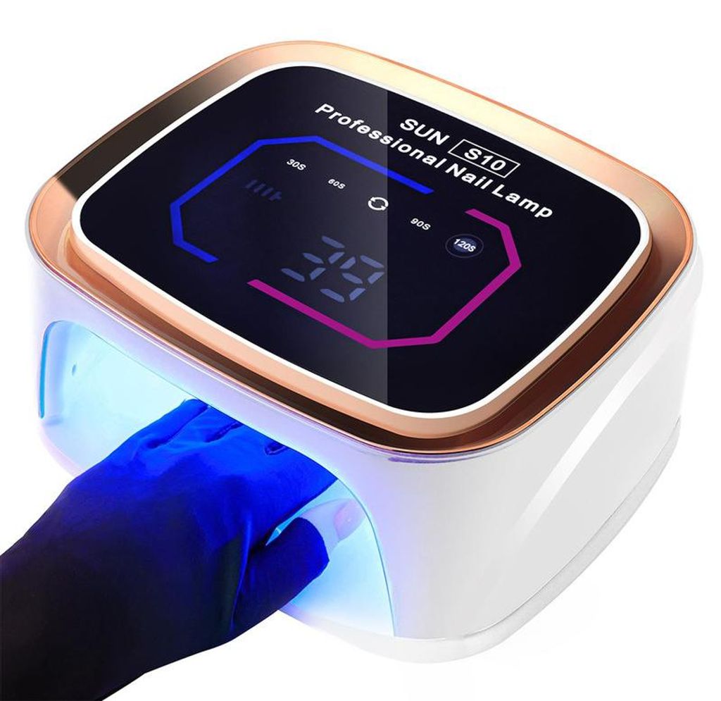UV LED Nagellampe kabellos Akku Nail Dryer 36 LEDs mit Sensor 4 Timer Gel Nagellack Lampe für Studio Zuhause Schwarz