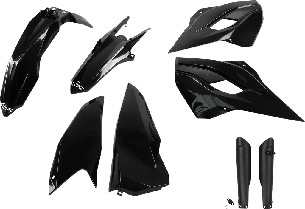 Kit plastique UFO Hukit615f-001 Noir pour Husqvarna TE TX FE 2015-2016