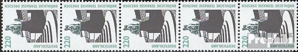 Briefmarken BRD (BR.Deutschland) 1997 Mi 1936A R Fünferstreifen postfrisch Sehenswürdigkeiten