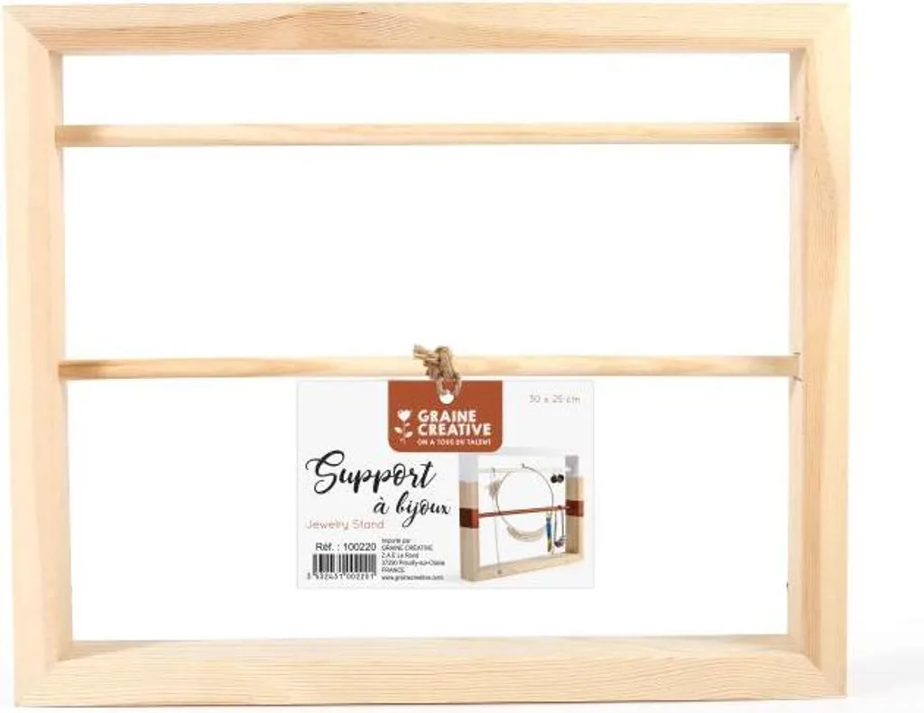 Organisateur de bijoux en bois pour atelier créatif et boutique