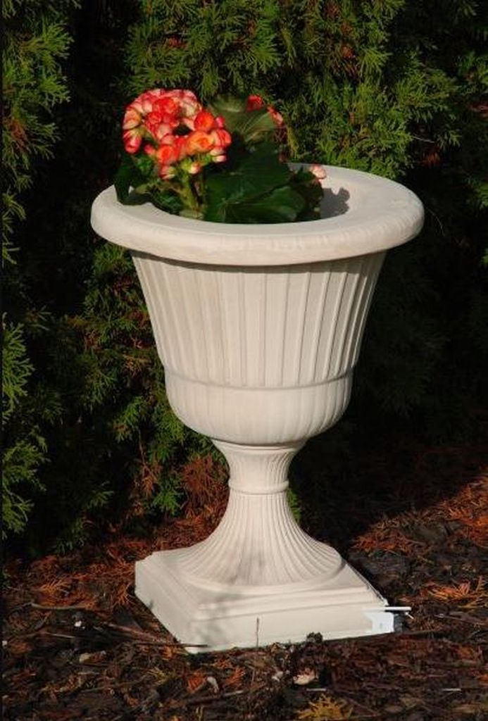 Blumenkorb Blumen Vase Gefäss Garten Terrasse Dekoration Statue Figuren Dalia