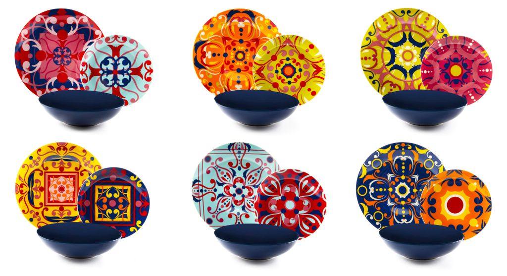 Set di stoviglie Excelsa 18 pezzi in porcellana Venezia Immagine del prodotto 