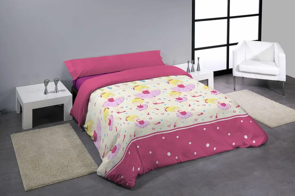 Housse de couette 105 rose hostelinedancing en tissu doux - Set 2 pièces