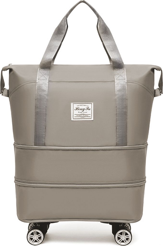 Erweiterbare Reisegepäcktasche mit mehreren Fächern, großer Kapazität, Reißverschluss, wasserdichter Seesack, Koffer mit Rädern