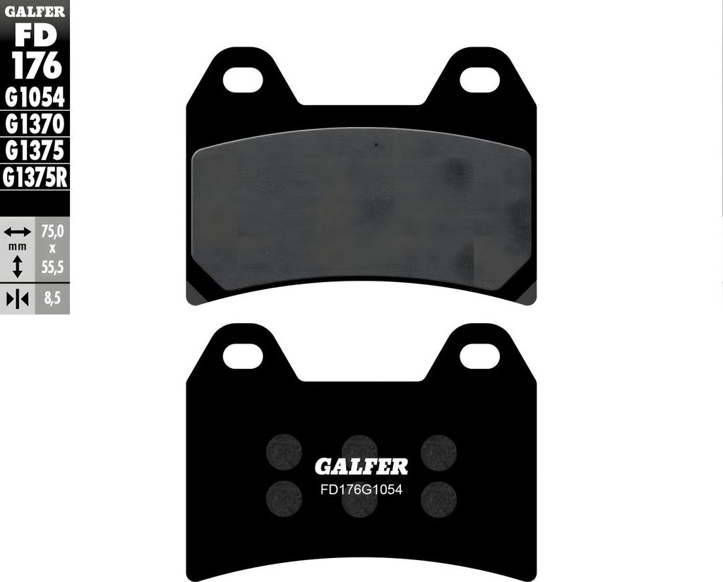 Bremsbeläge Set Galfer 2x FD176G1054 Semi-Metall vorne für Aprilia RSV Mille R SL Falco, Benelli TNT Café Racer Cagiva V-Raptor Ducati Multistrada