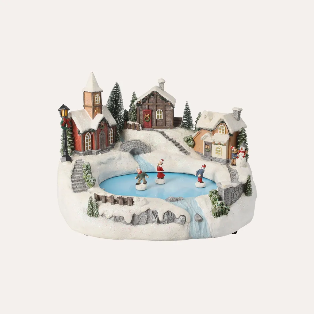 Mobile de Noël Laghetto Bianca KEYHOMESTORE - Décoration H23 x L32 cm