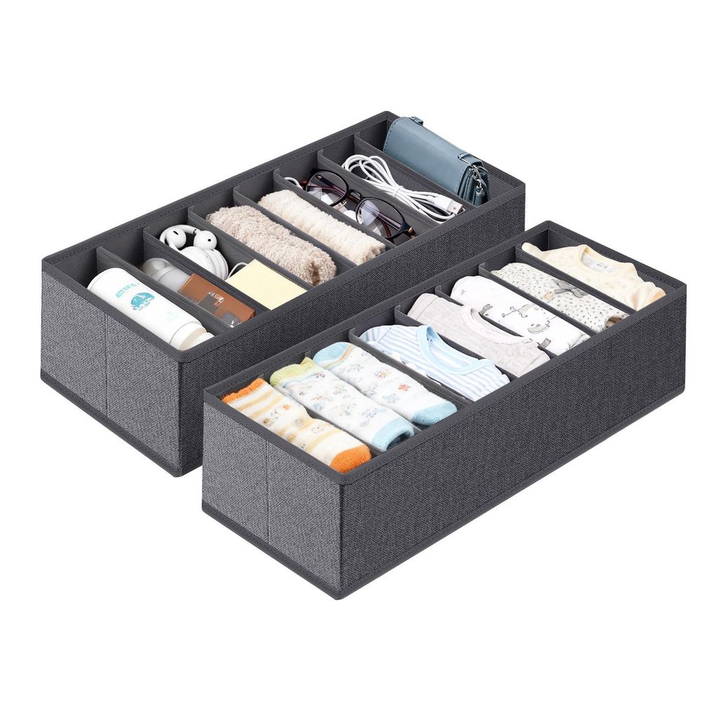 Aufbewahrungsbox Set aus Vliesstoff – faltbarer Schubladen Produktbild 