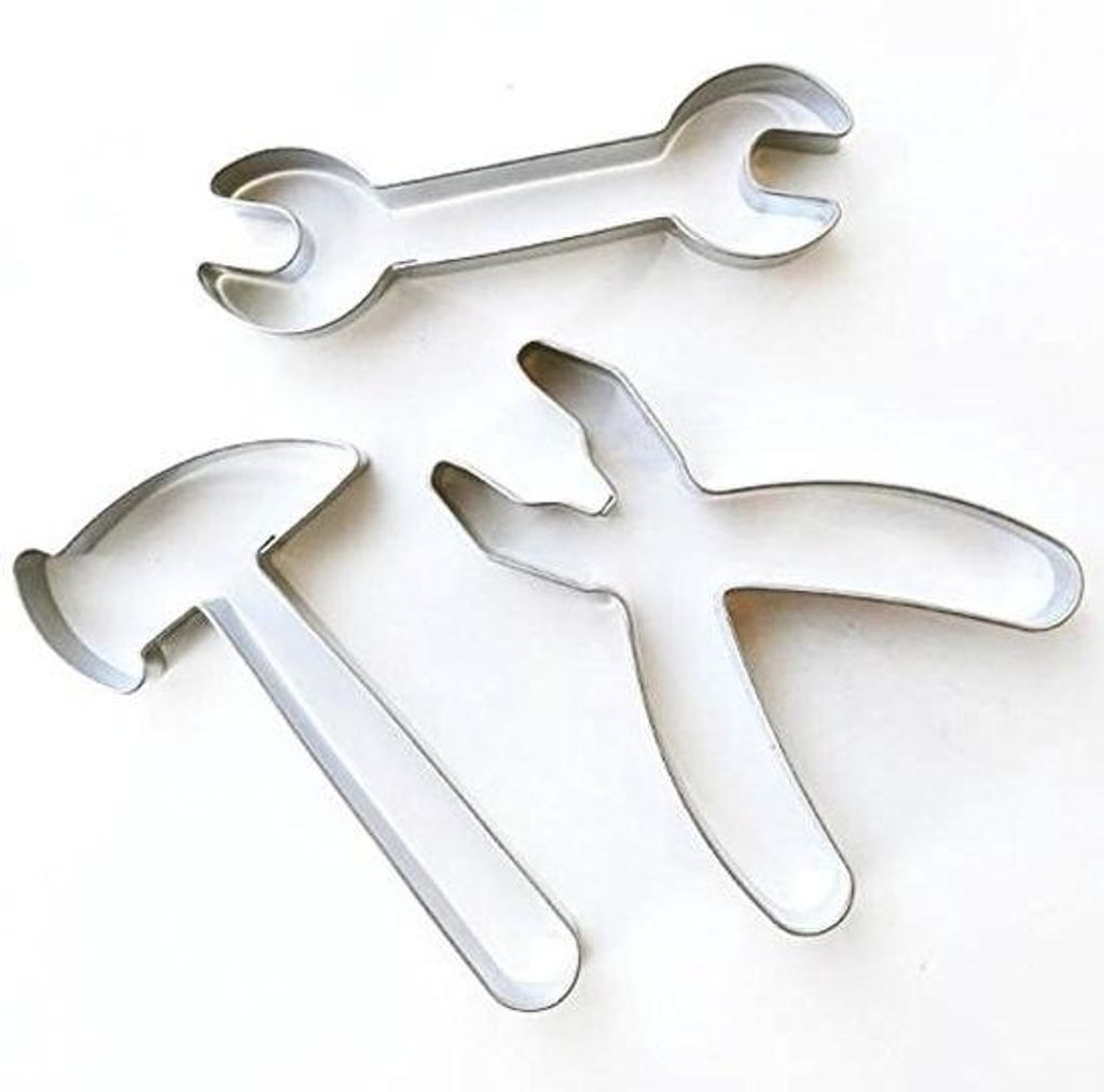 Klein Gereedschapsset aus Metall, Form Biscuit, Form Biscuit aus Edelstahl