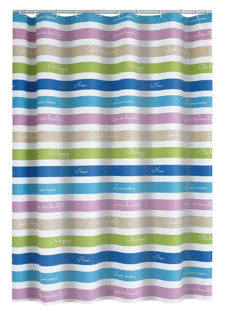 Ridder Duschvorhang Folie Motivation 180x200 cm bunt 3103300