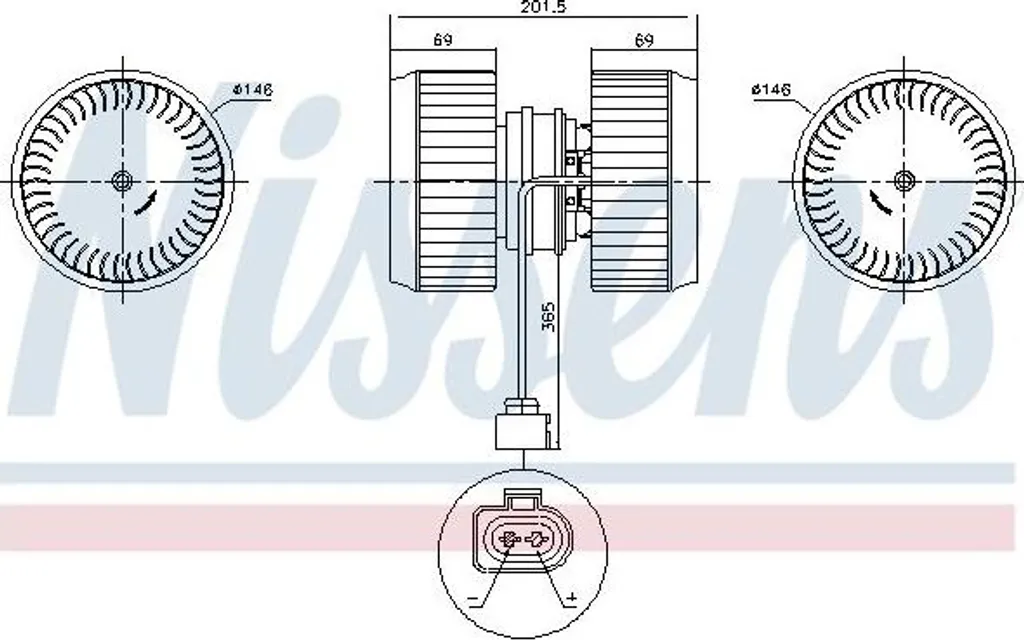 Moteur de ventilateur NISSENS 87238 pour A8 4E 4D remplace OE 4E0959101