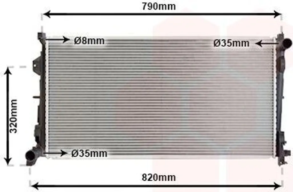 Radiatore Motore Chrysler 1710-17604 | Offerta Ricambio Compatibile