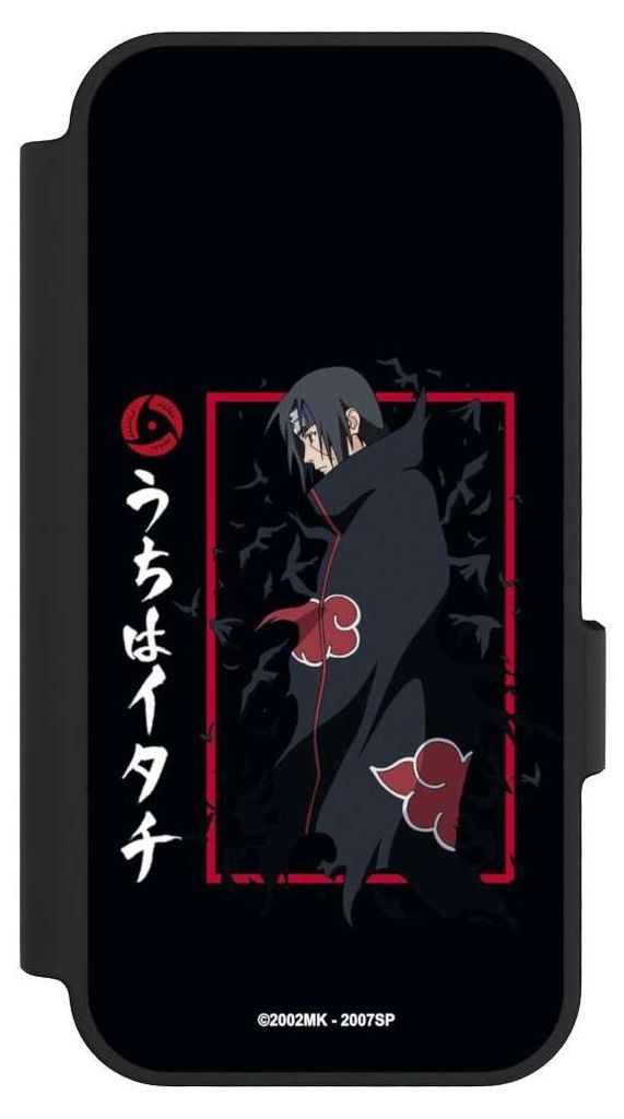 NIVOCASE Klapphülle für Google Pixel 10 Handyhülle aus Kunst Leder NIVOflip schwarz Naruto Shippuden Offizielles Lizenzprodukt Itachi Uchiha
