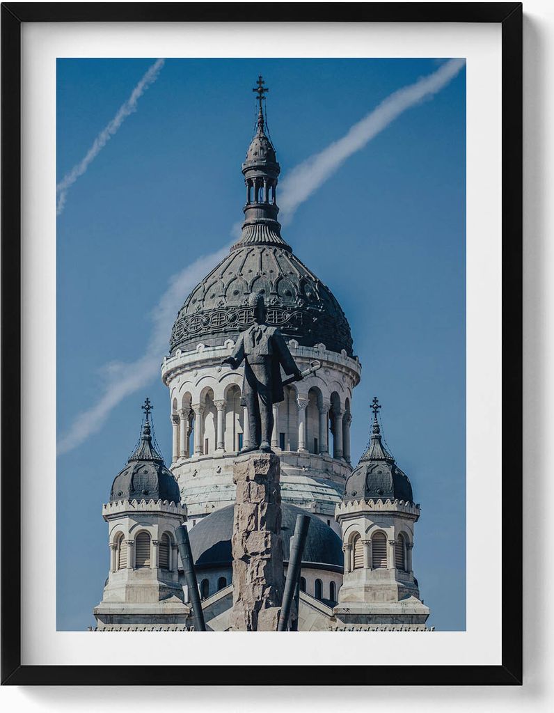 Denkmal für Avram Iancu– Wandbild mit Rahmen – Gerahmtes Bild – Wanddekoration – 60x80 cm – Schwarz Rahmen