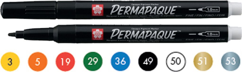 SAKURA Permanent-Marker Permapaque fein schwarz