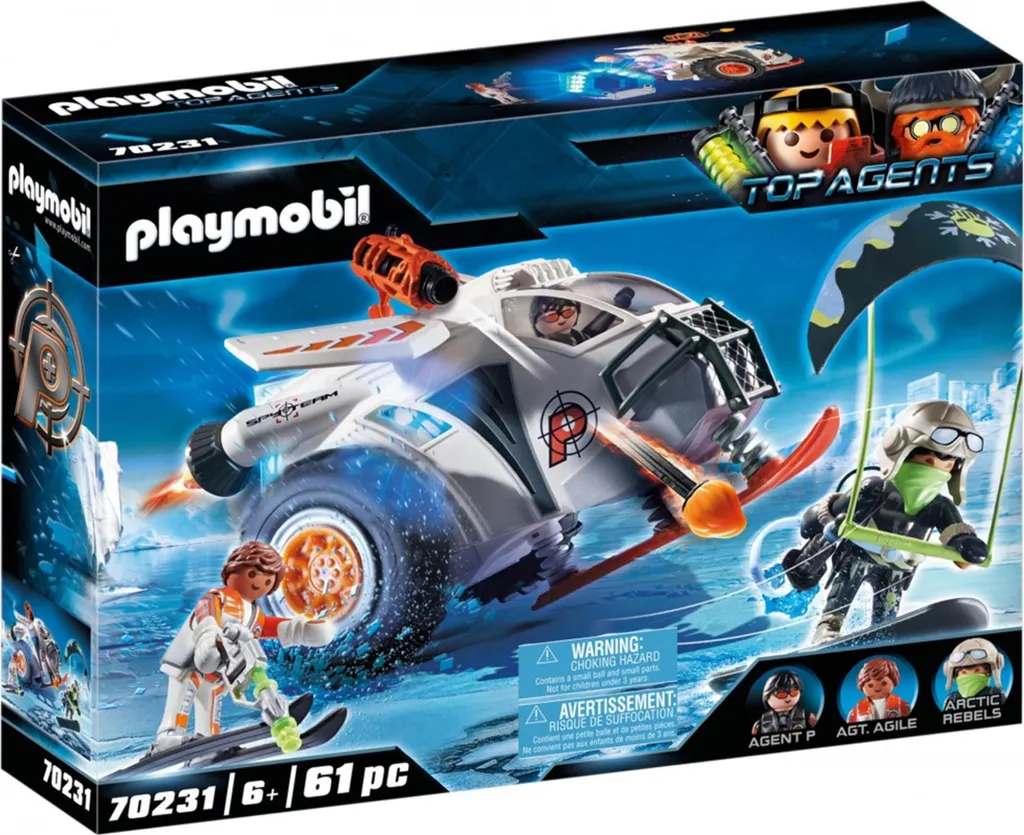 Jouet de Construction Chasse-neige Top Agents PLAYMOBIL 70231 Spy Team