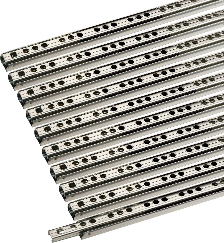 SOTECH 5 Paar (10 St.) Schubladenschienen Teilauszug Länge 310 mm Tragkraft 10 kg Höhe 17 mm
