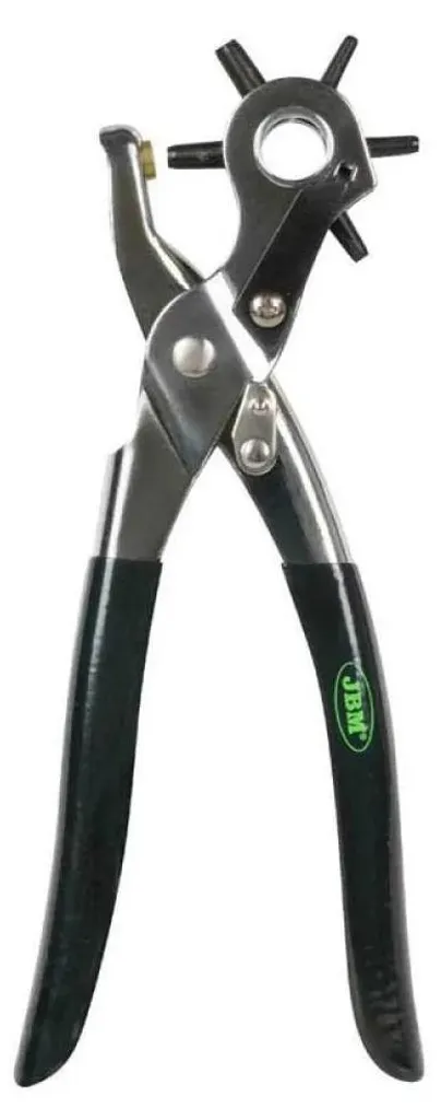 Pince emporte-pièce rotative Argent Jbm pour cuir et loisirs créatifs