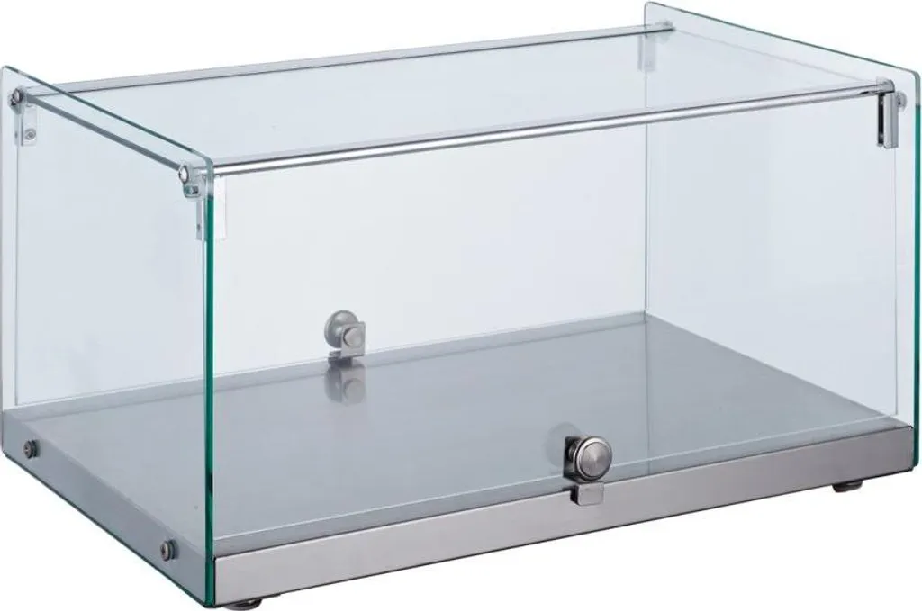 Vitrine neutre inox Combisteel 35L avec visibilité panoramique 4 faces