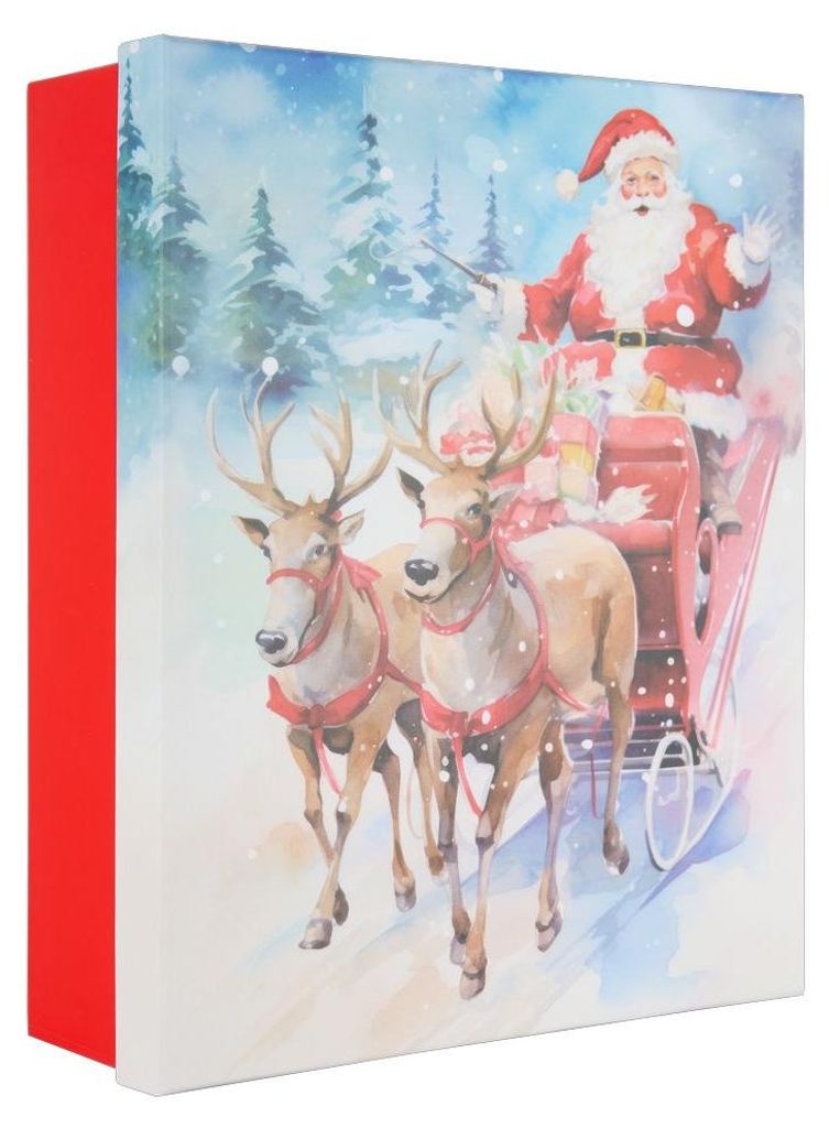 Idena Geschenkbox Weihnachten Santa auf Schlitten Produktbild 
