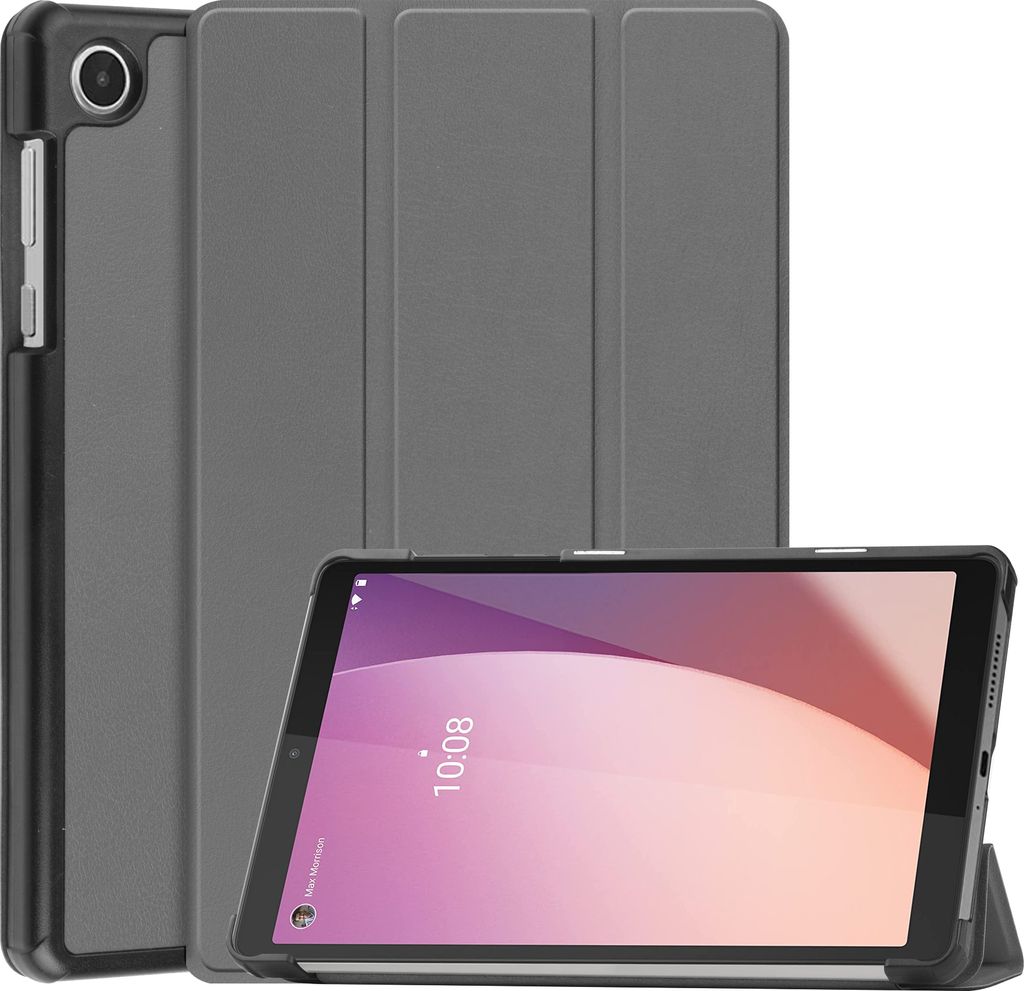 Case2go - Hülle kompatibel mit Lenovo Tab M8 4th Gen (8 Inch) - Tablet-Hüllen Kunstleder Tablet Case Schutzhülle - Grau