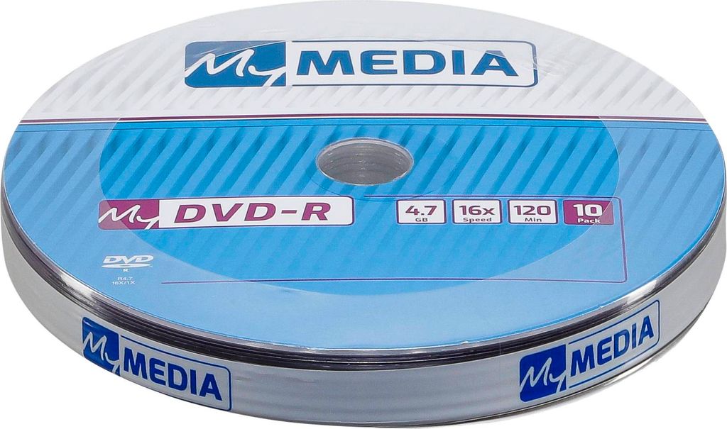 1x10 MyMedia DVD-R 4,7GB 16x Speed matt silver Wrap Produktbild 