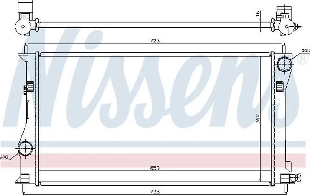 Radiateur moteur NISSENS 646878 pour GT 86 - Réf OE 4221348541 d'origine