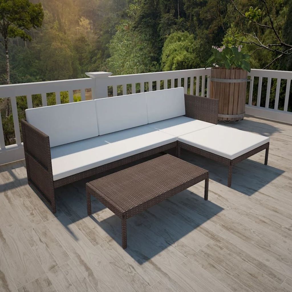 vidaXL Ensemble de canapés de jardin 9 pièces gris poly Image du produit 
