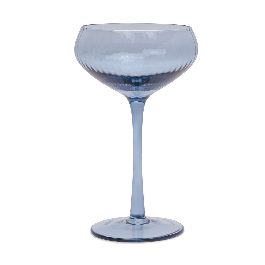 Lou Coupé-Glas – 2er-Set, blaue Farbe
