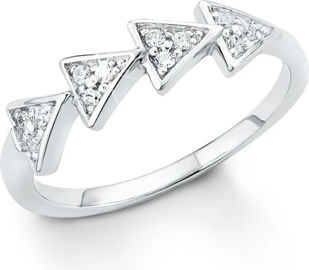Bague s.Oliver 9033690 pour femme en argent rhodié avec oxydes brillants