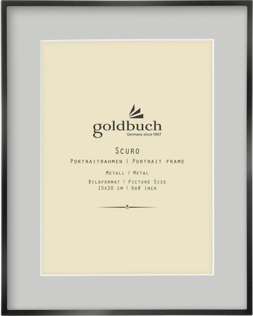 Cadre photo 15x20 cm noir Scuro Goldbuch pour décoration murale chic