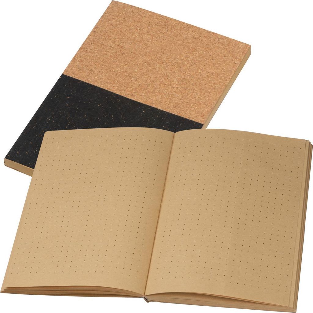 Notizbuch / DIN A5 / mit Korkeinband / Farbe: schwarz