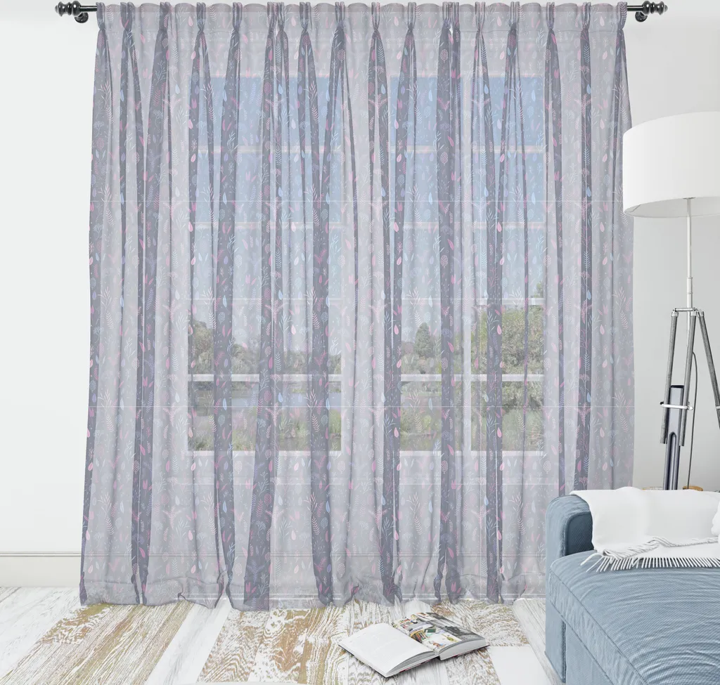 Tapisserie ABAKUHAUS Automne et Hiver Botanique en Satin 240x274 cm