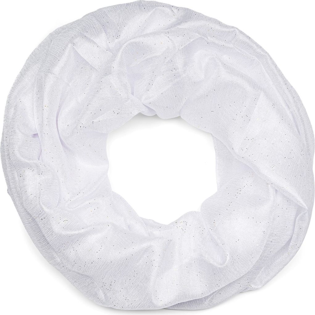 styleBREAKER Damen Loop Schal leicht und seidig mit Glitzer Produktbild 