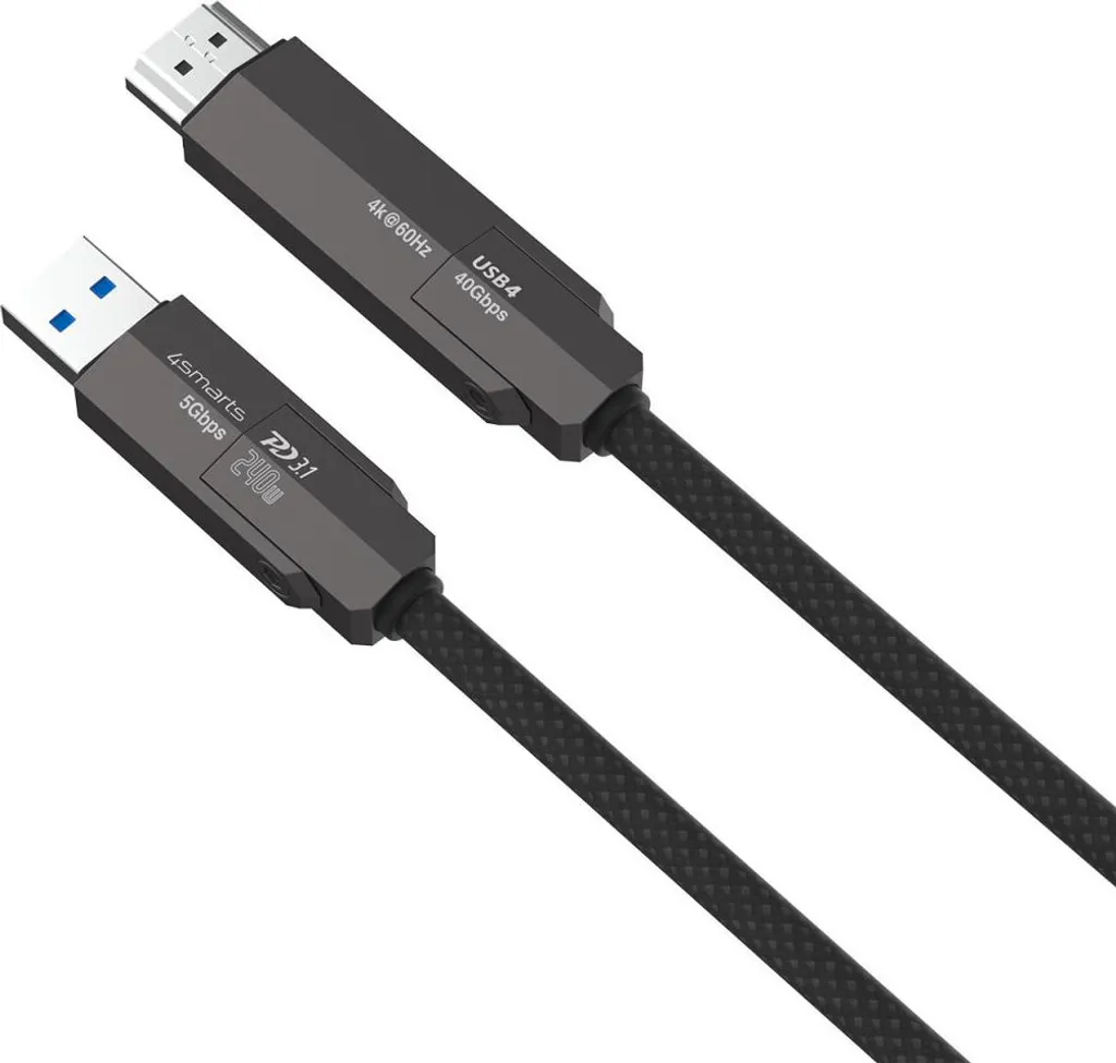 SUMPK Cavo USB 4 Da 30 Cm Ad Angolo Retto – 2 Pezzi, 240W, 40Gbps, Supporta 8K O Doppio 4K - 2