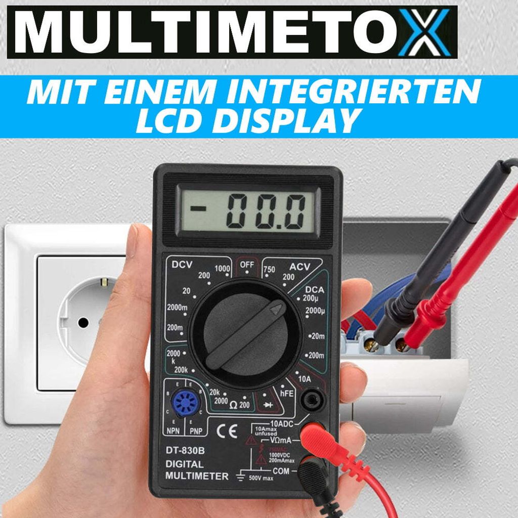 MULTIMETOX Digitální multimetr Volt Tester Voltmetr Tester Obrázek produktu 3