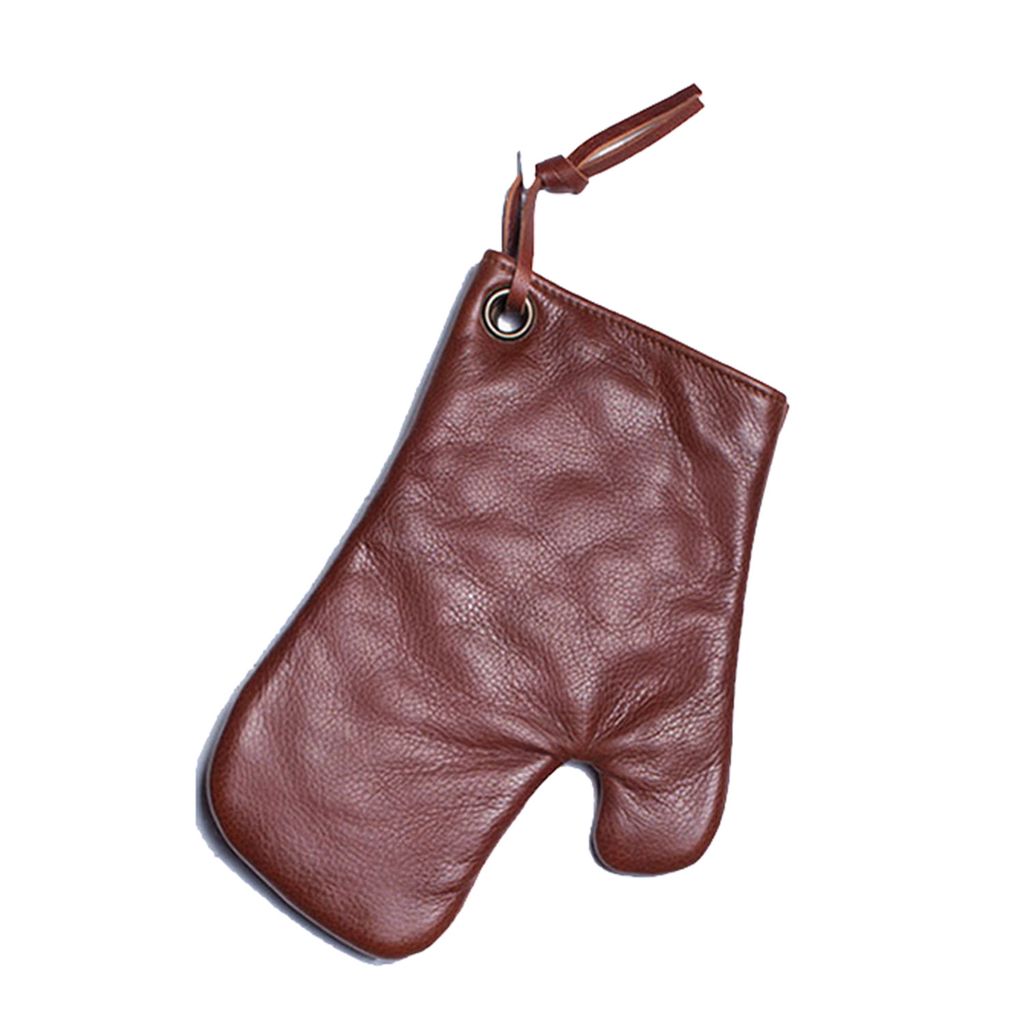 Dutchdeluxes Leder Ofenhandschuh Grill-,Topfhandschuh Ultimate Oven Glove braun