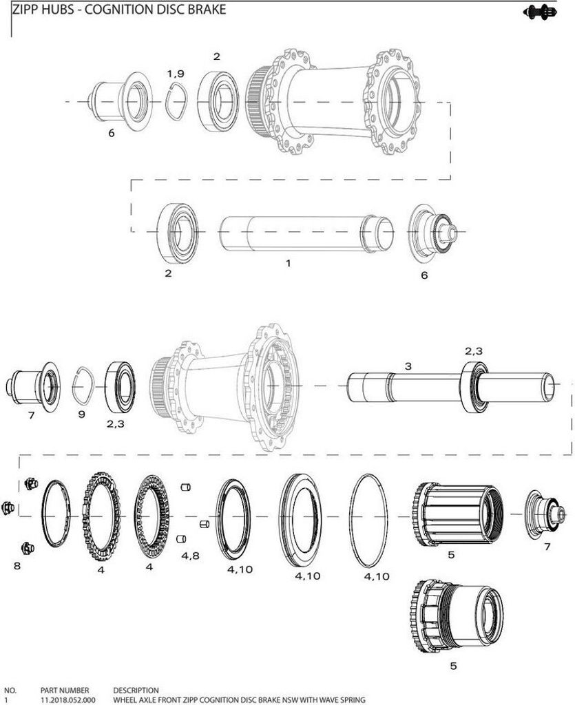 Sram Cognition Vorderradachse Nsw Scheibenbremse/wellenfeder Silber Silber One Size