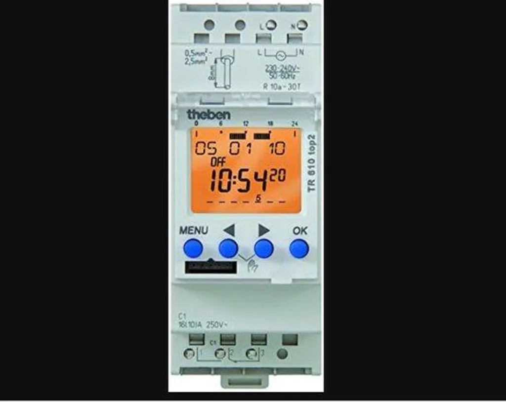 Horloge digitale 24V basse tension 1 canal avec programme 7 jours 2TE