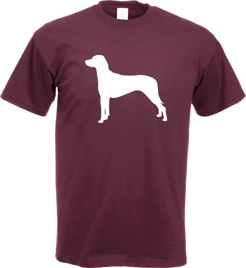 Kiwistar - T-Shirt - Burgund - Ridgeback Rhodesian Hund Herren Funshirt Bedruckt Design Sprüche Spruch Motive - mit Motiv Bedruckt - Funshirt Desi...