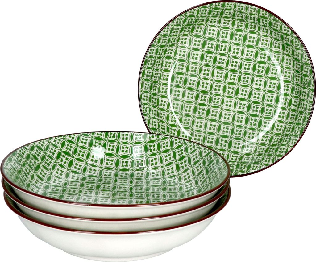 Sada 4 talířů na polévku Lime Sao Ø 20 cm Zelený polévkový Obrázek produktu 