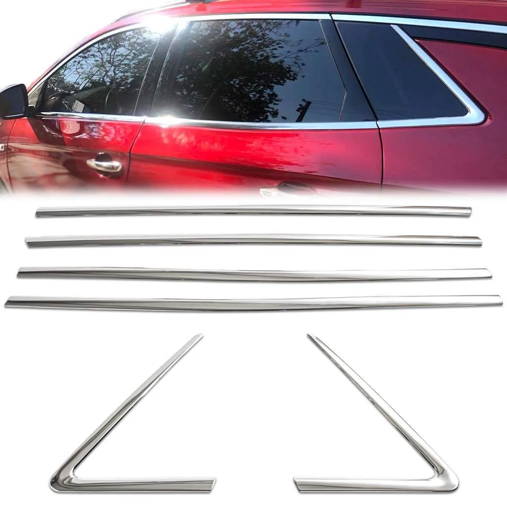Modanature Cromate Finestrini VW Touran 1T1 1T2 Acciaio Inox 8 pezzi