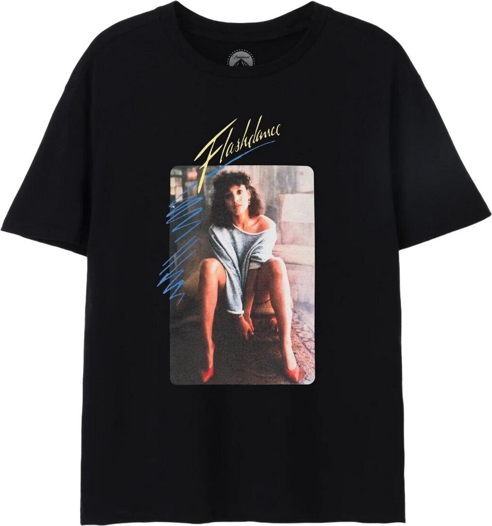 Flashdance - T-Shirt für Damen NS7968 (S) (Schwarz)