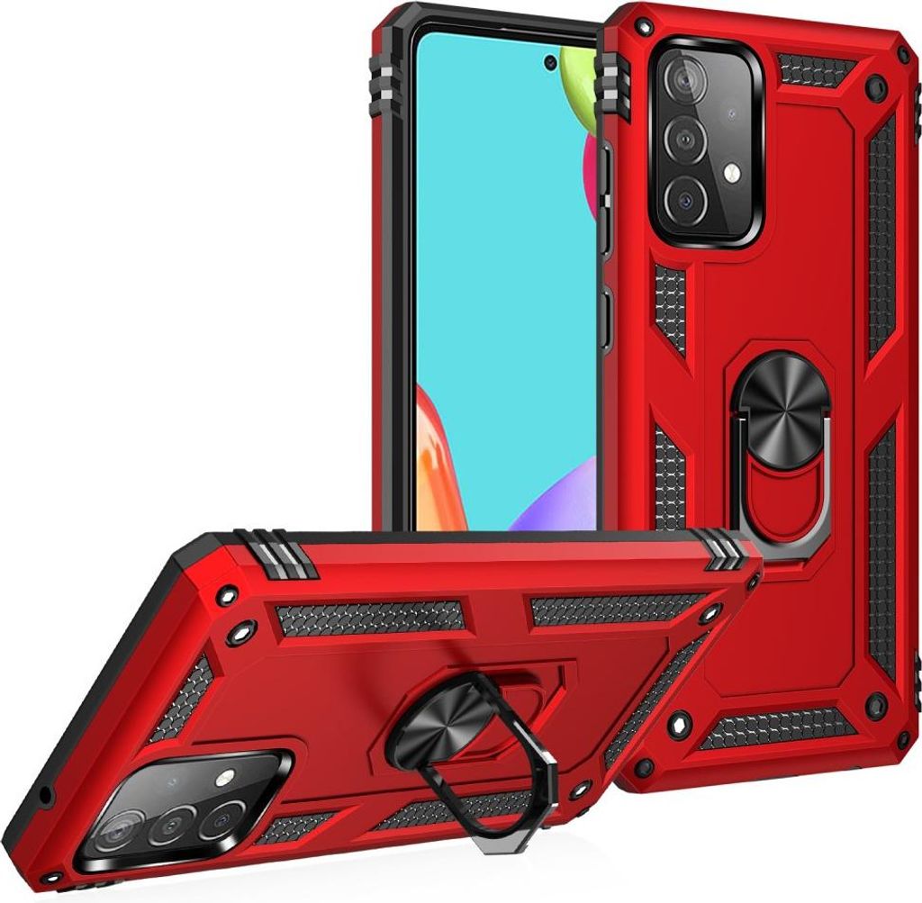 Samsung Galaxy A52 / A52s Hülle - Coverup Ring Ständer Back Cover - Rot