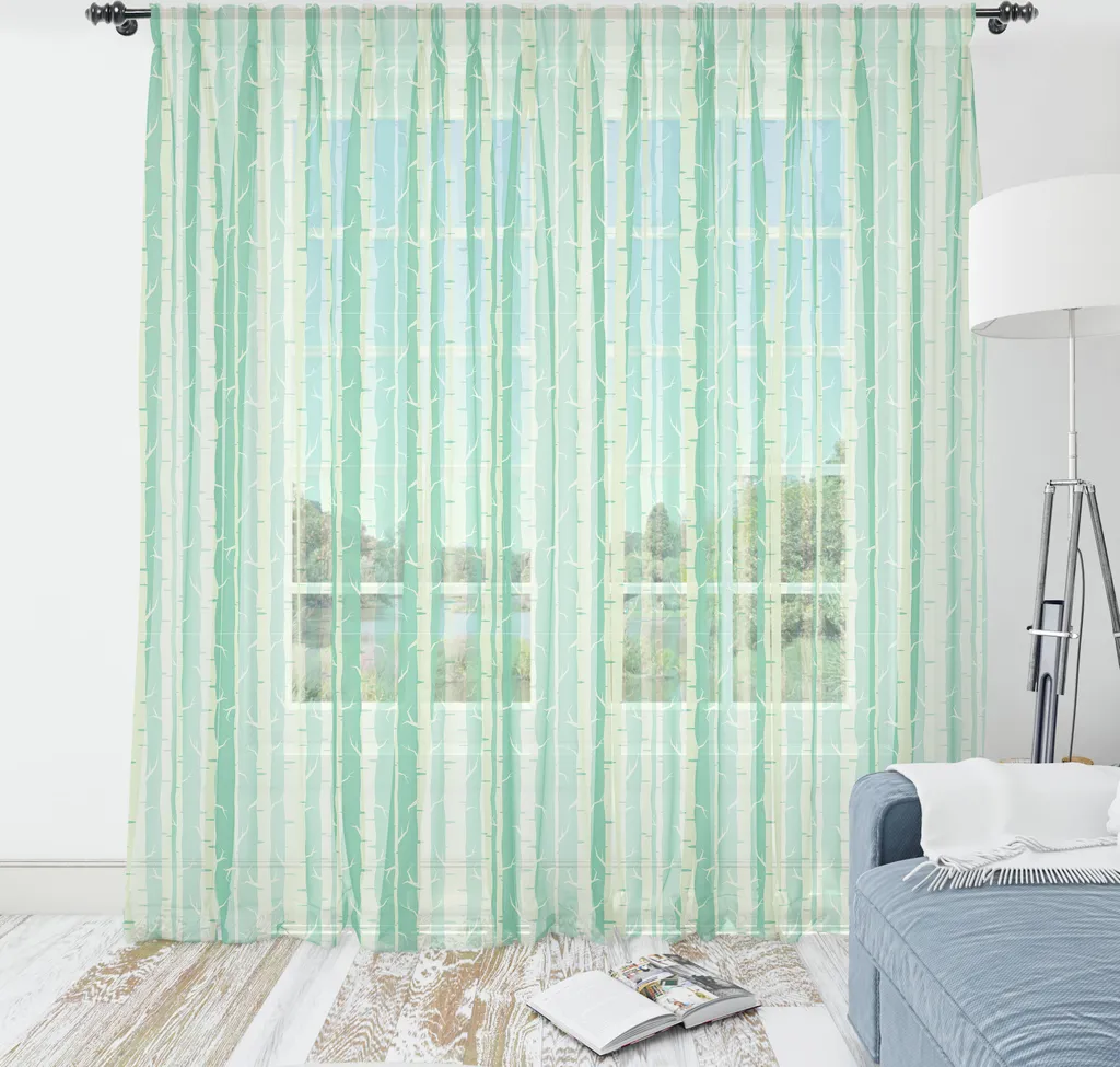 Habillage mural forêt pour salon et chambre - Tissu satiné 240 cm