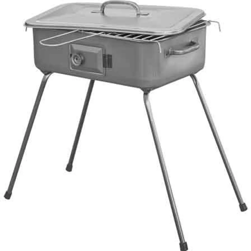 Barbecue charbon compact pour petit espace - Gril pratique 37 x 27 cm