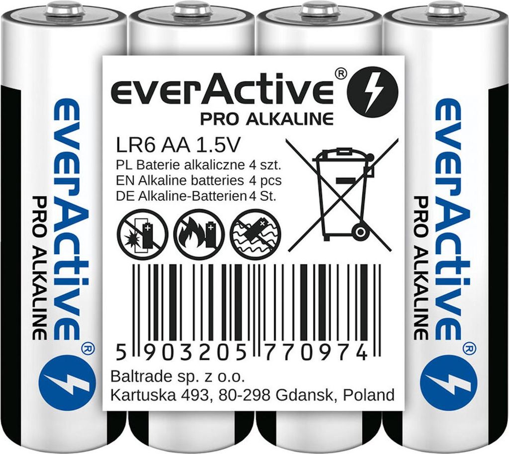 EverActive LR6 AA 1,5 V Batterien (4 Stück)