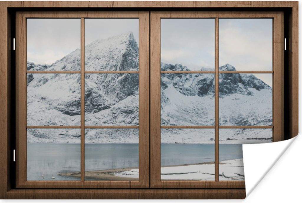 MuchoWow Poster Ansicht - Landschaft - Winter 30x20 cm - Plakate - Print