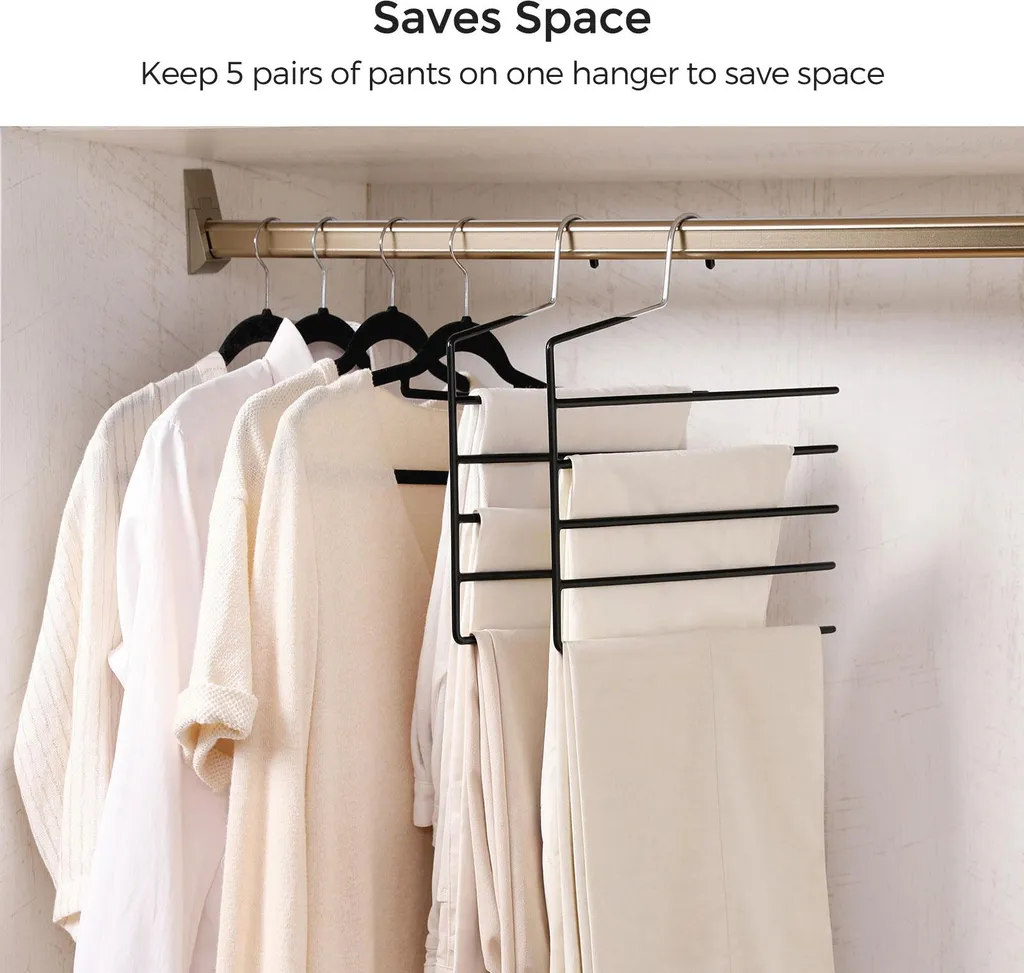 Optimisateur de dressing lot de 4 cintres multiples noir spécial studio